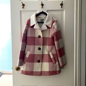 KENSIE BIG GIRL'S PLAID COAT SIZE 7/8